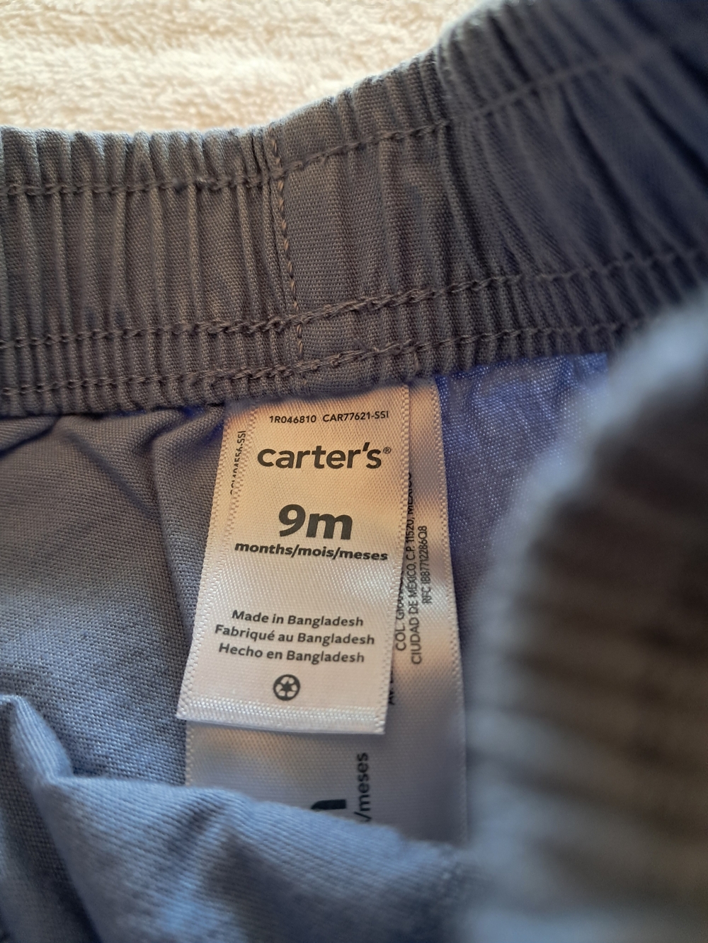 Carter's Lightweight Elastic-Waist Gray Athletic Shorts - Picture 2 of 3